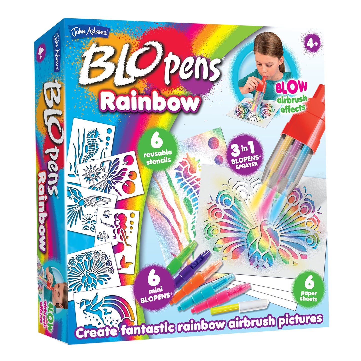 BLOPENS Rainbow – 3-in-1 Colour Blending Airbrush Kit