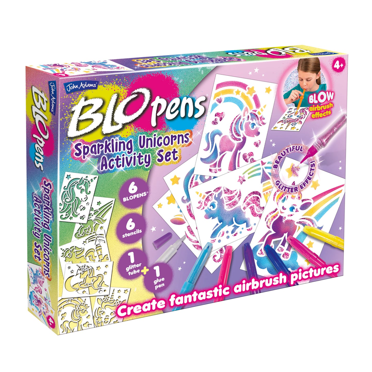 BLOPENS Sparkling Unicorns Activity Set – Glitter Fantasy Kit