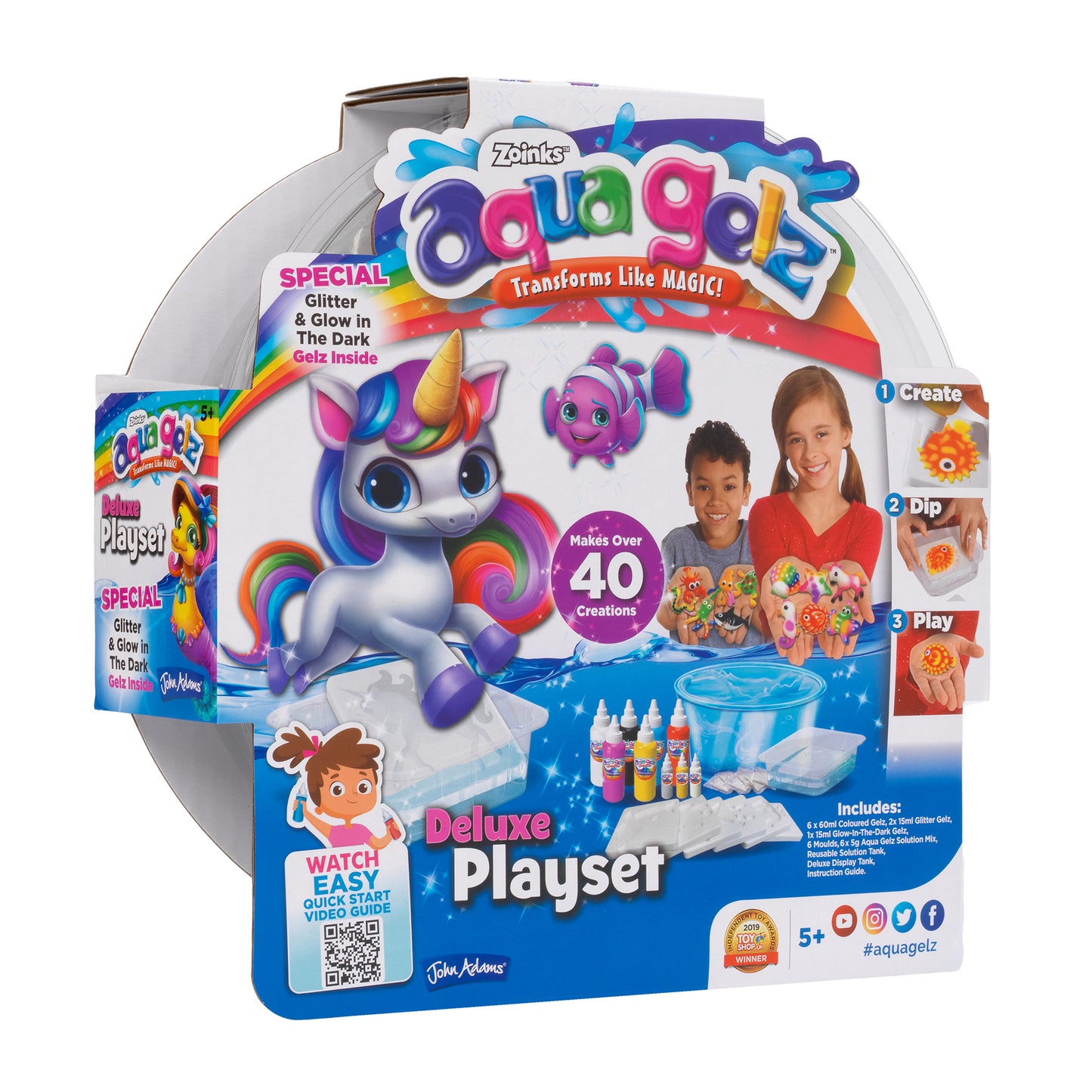 Aqua Gelz Deluxe Playset – Squishy Craft Set with Glitter & Glow Gelz