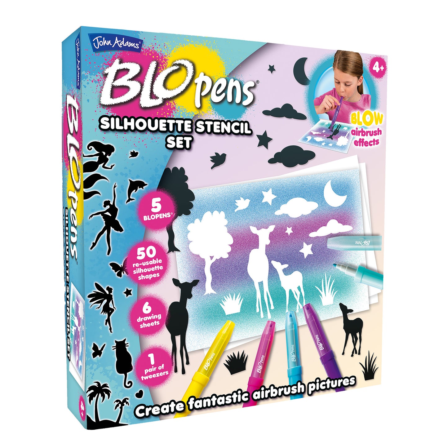BLOPENS Silhouette Stencil Set – Airbrush Scene Creation Kit