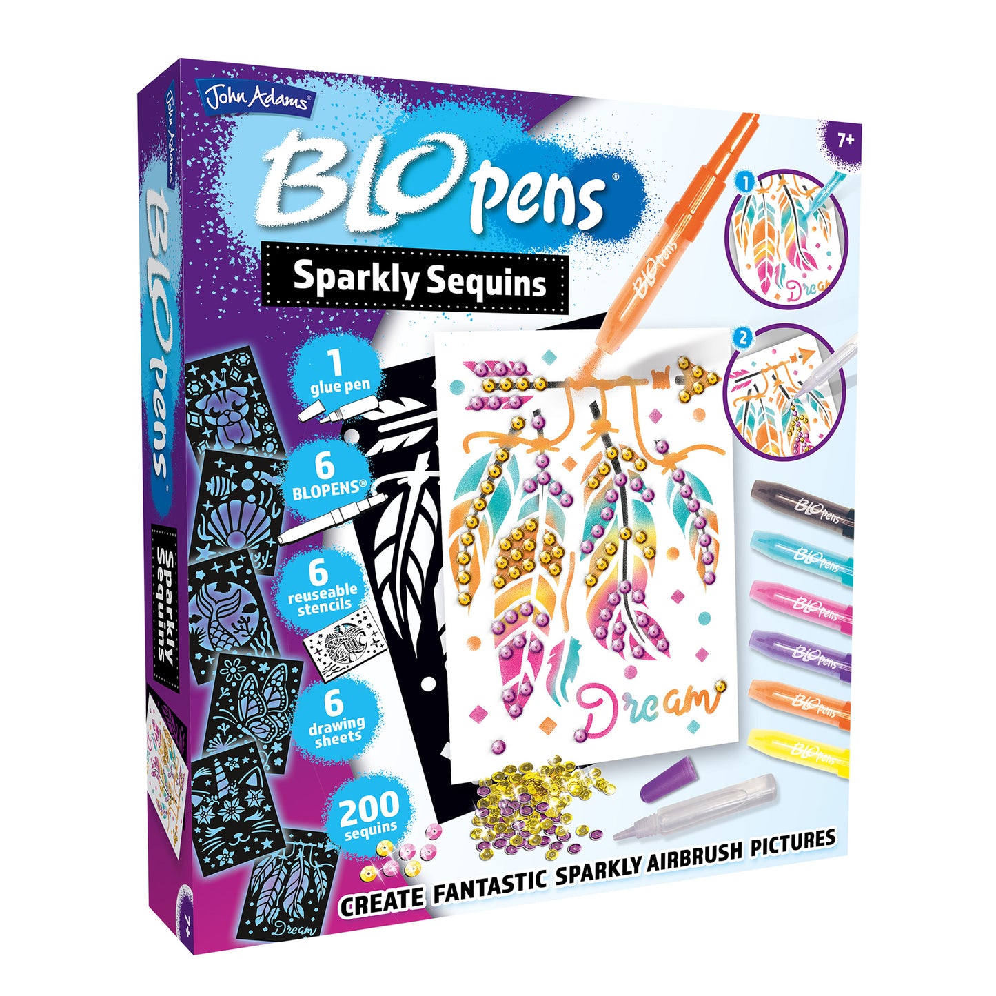 BLOPENS Sparkly Sequins – Glitter Airbrush Craft Set