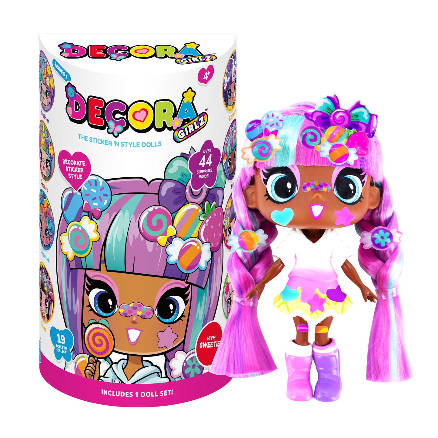 Decora Girlz 5" Fashion Doll – Sweetie - with Stickers & Accessories