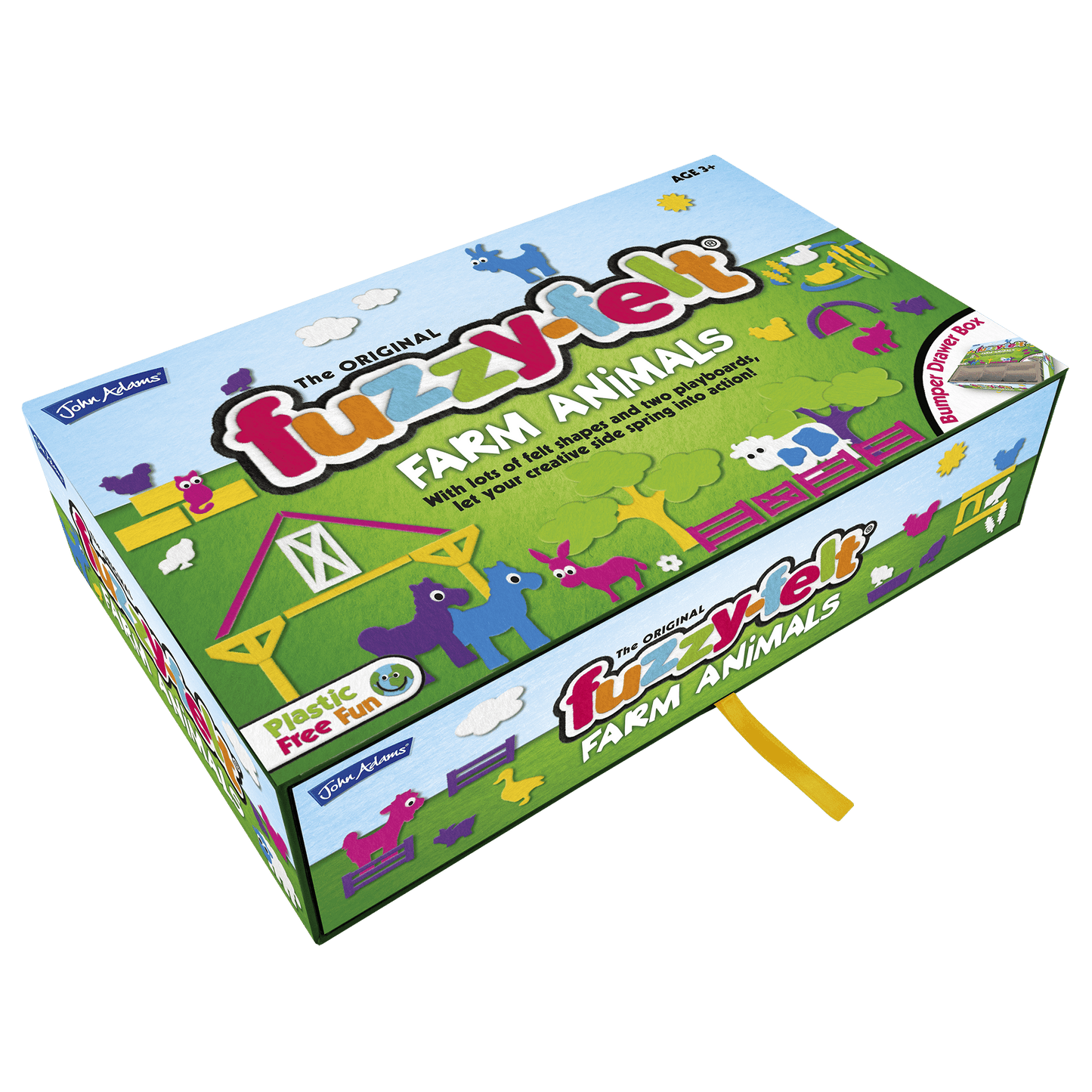 Fuzzy-Felt Farm Animals Drawer Set
