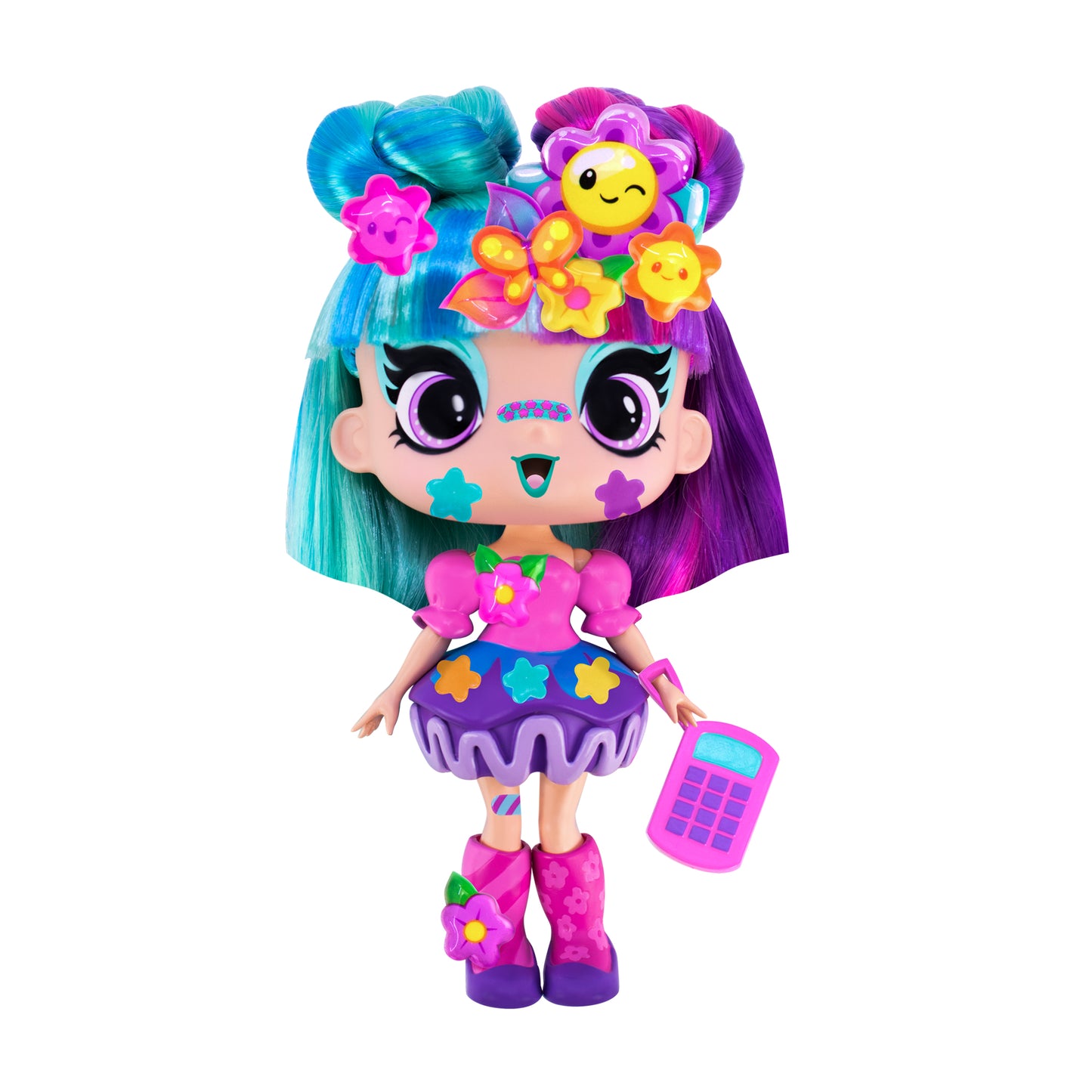 Decora Girlz 5" Fashion Doll – Heather - with Stickers & Accessories