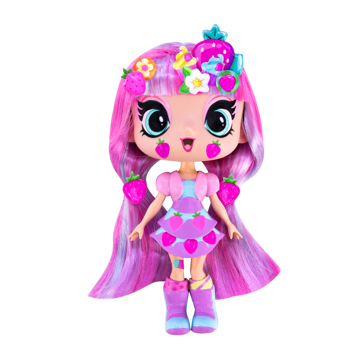 Decora Girlz 5" Fashion Doll – Blossom - with Stickers & Accessories