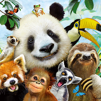 Prime 3D Howard Robinson Zoo Selfie 63 Piece Puzzle