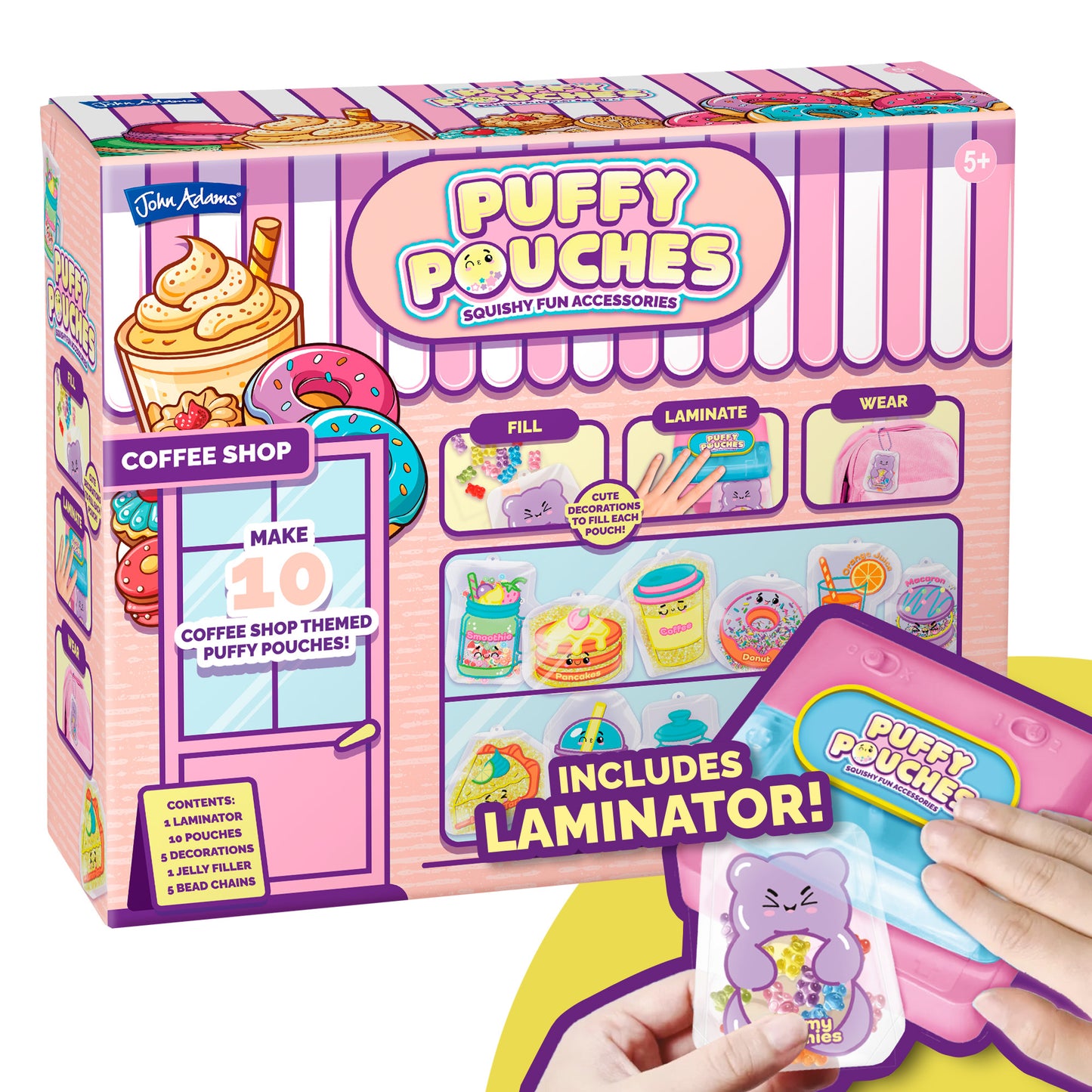 Puffy Pouches Themed Set - Coffee Shop