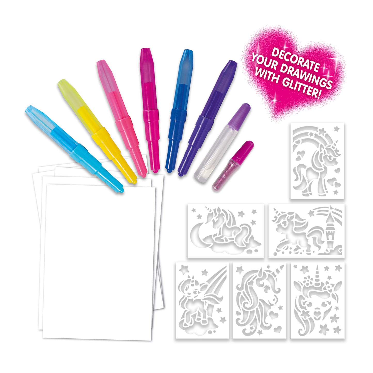 BLOPENS Sparkling Unicorns Activity Set – Glitter Fantasy Kit