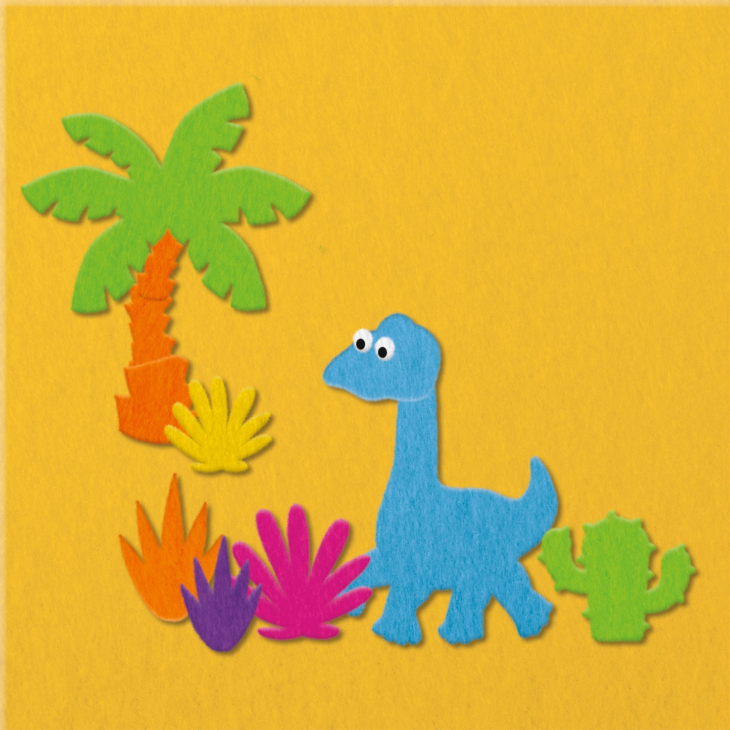 Fuzzy-Felt Dinosaurs Drawer Set