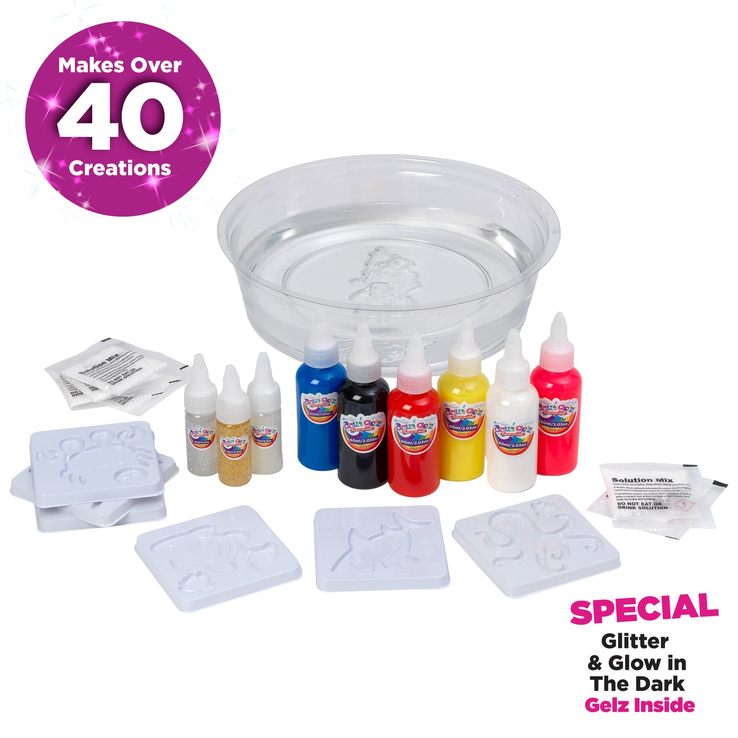 Aqua Gelz Deluxe Playset – Squishy Craft Set with Glitter & Glow Gelz
