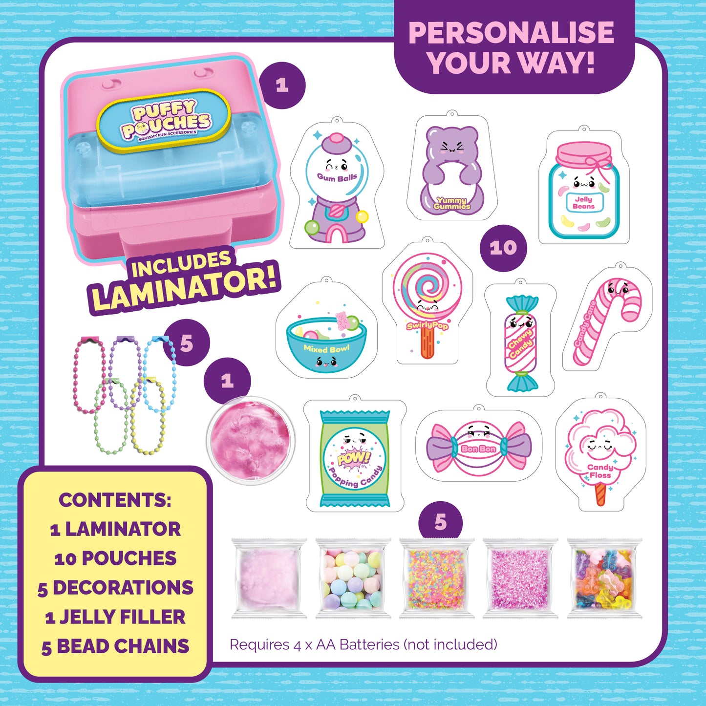 Puffy Pouches Themed Set - Candy Store