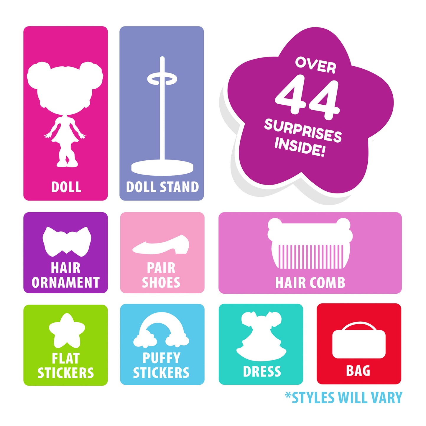 Decora Girlz 5" Fashion Doll – Celestia - with Stickers & Accessories