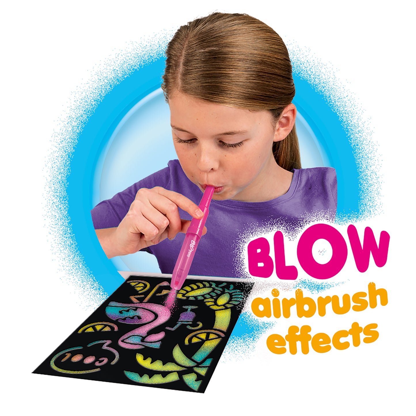BLOPENS Sequins Activity Set – Sparkly Airbrush Art for Kids