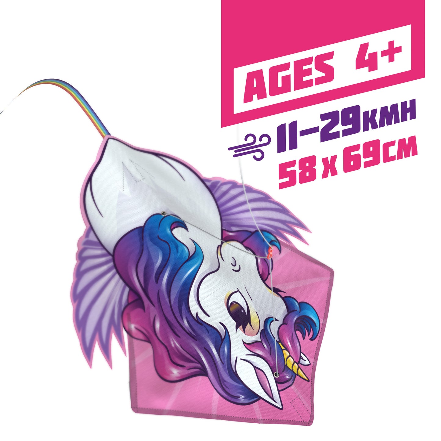 Unicorn Pop Up Shaped Kite
