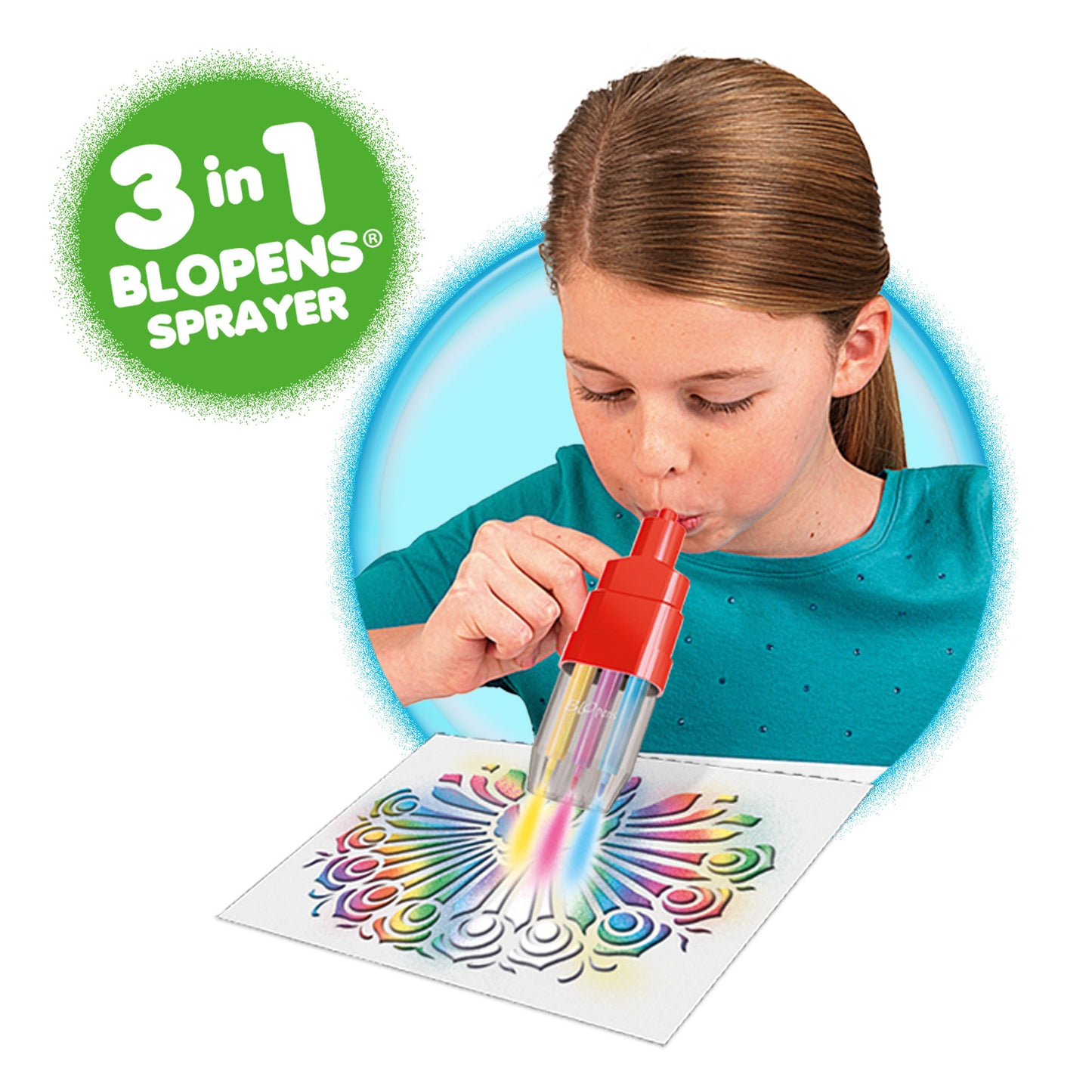 BLOPENS Rainbow – 3-in-1 Colour Blending Airbrush Kit
