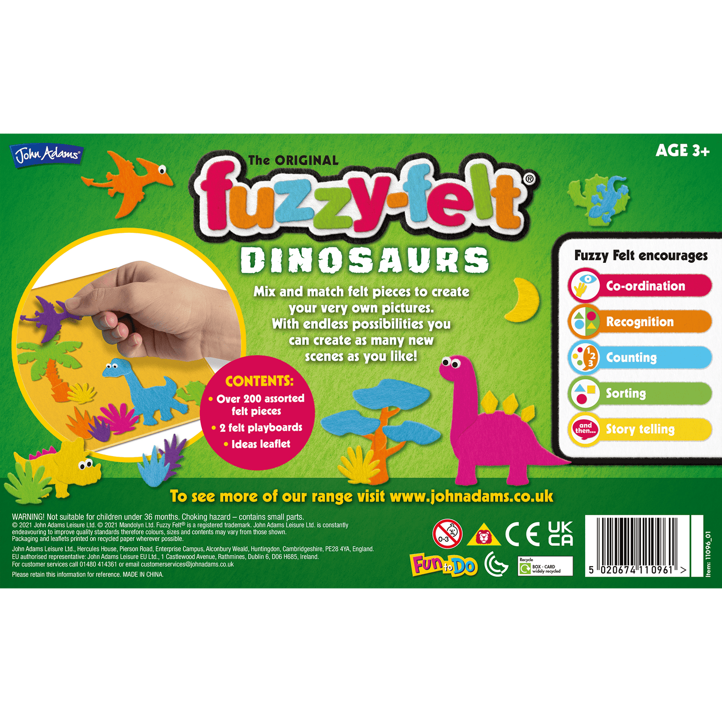Fuzzy-Felt Dinosaurs Drawer Set