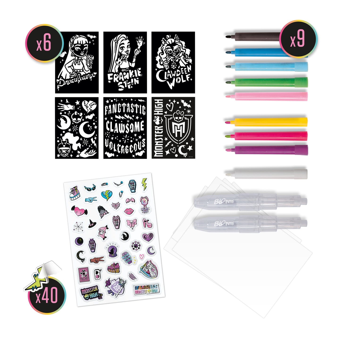 BLOPENS Monster High Activity Set – Spooky Art Kit for Kids