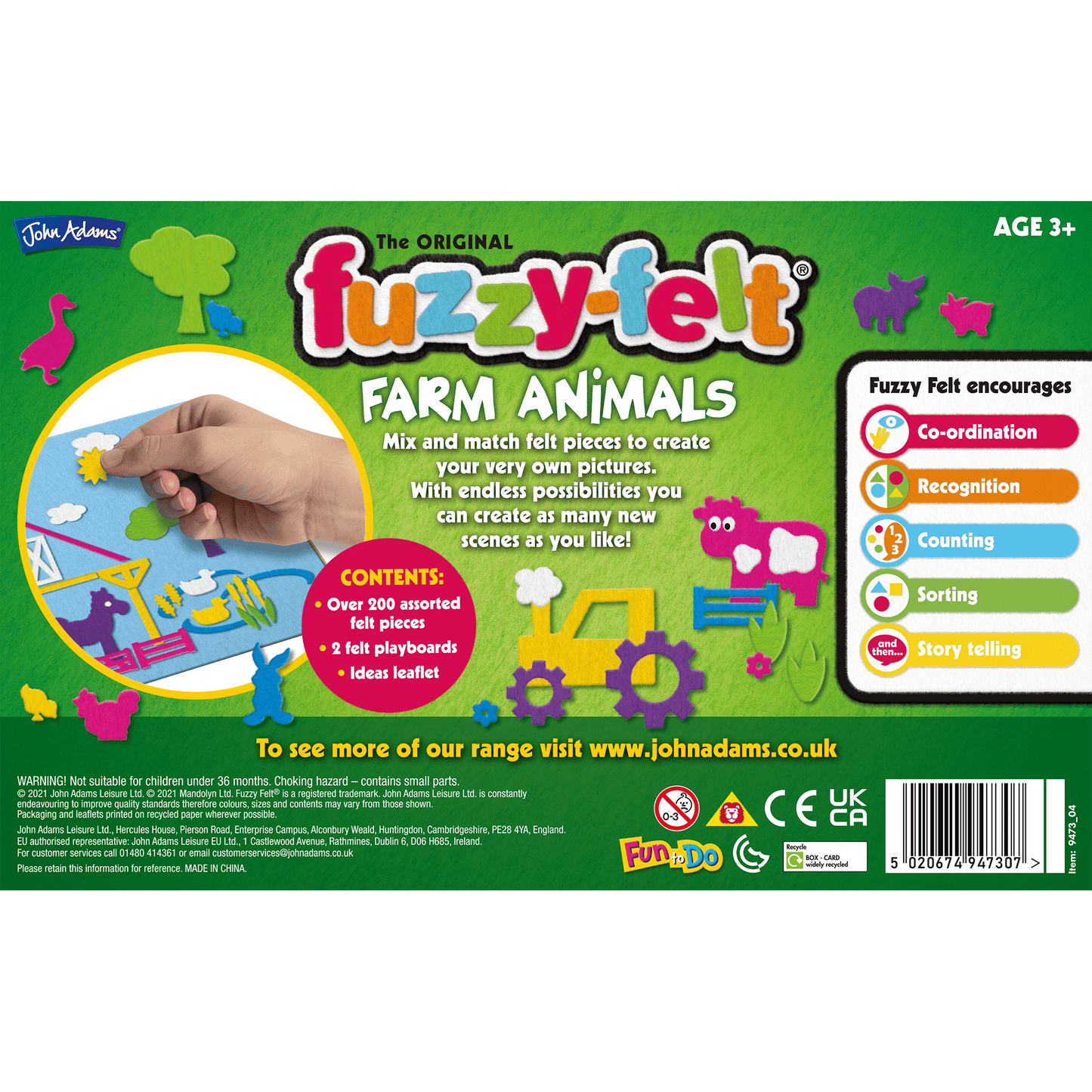Fuzzy-Felt Farm Animals Drawer Set