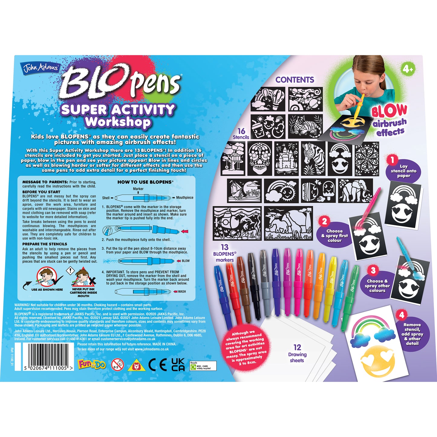 BLOPENS Super Activity Workshop – Complete Airbrush Craft Kit