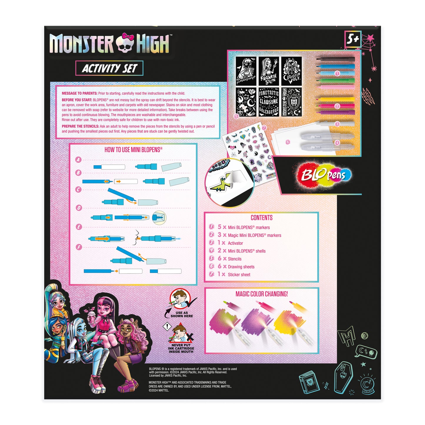 BLOPENS Monster High Activity Set – Spooky Art Kit for Kids