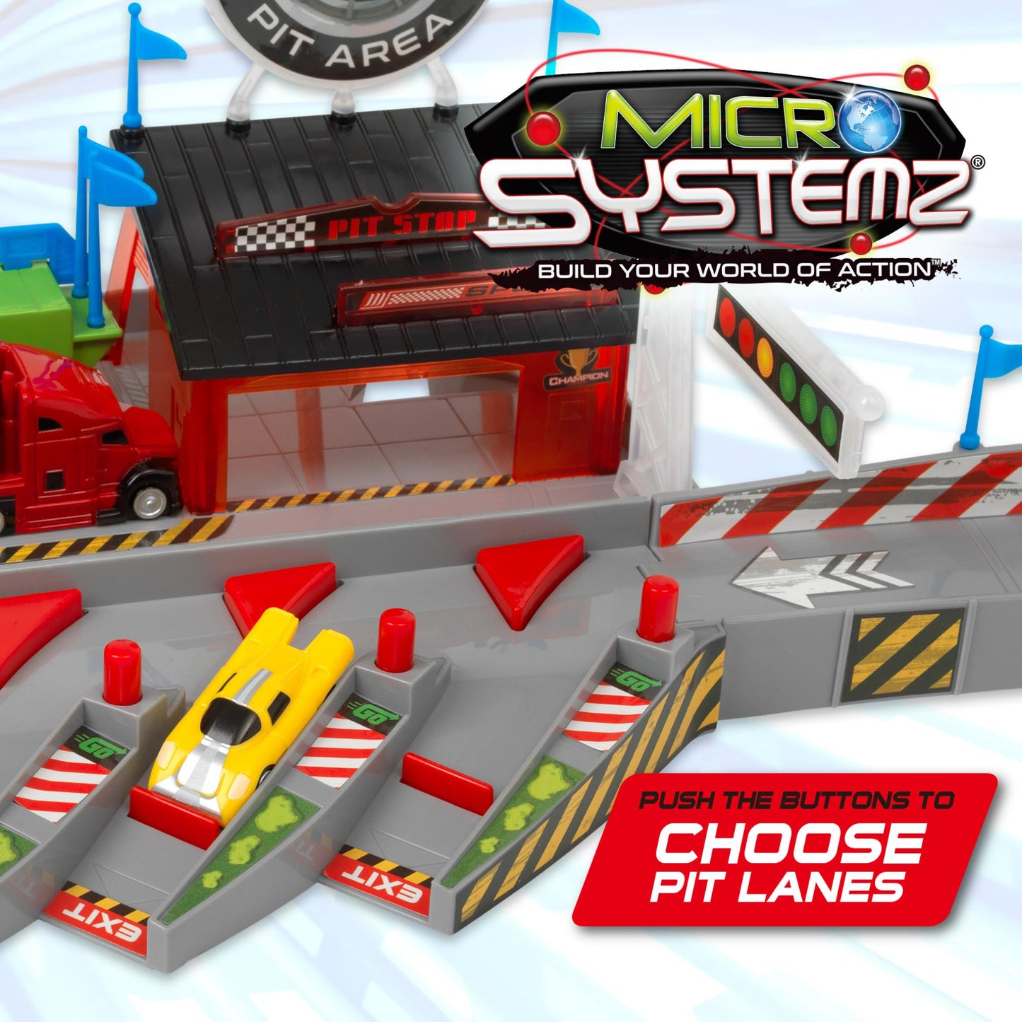 Micro Systemz Pit Stop Playset