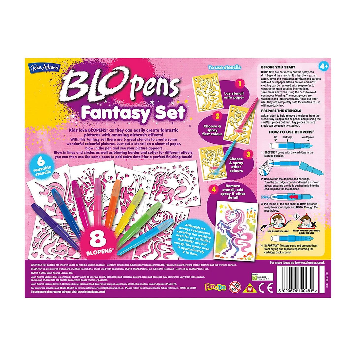 BLOPENS Fantasy Activity Set – Airbrush Art Kit for Kids