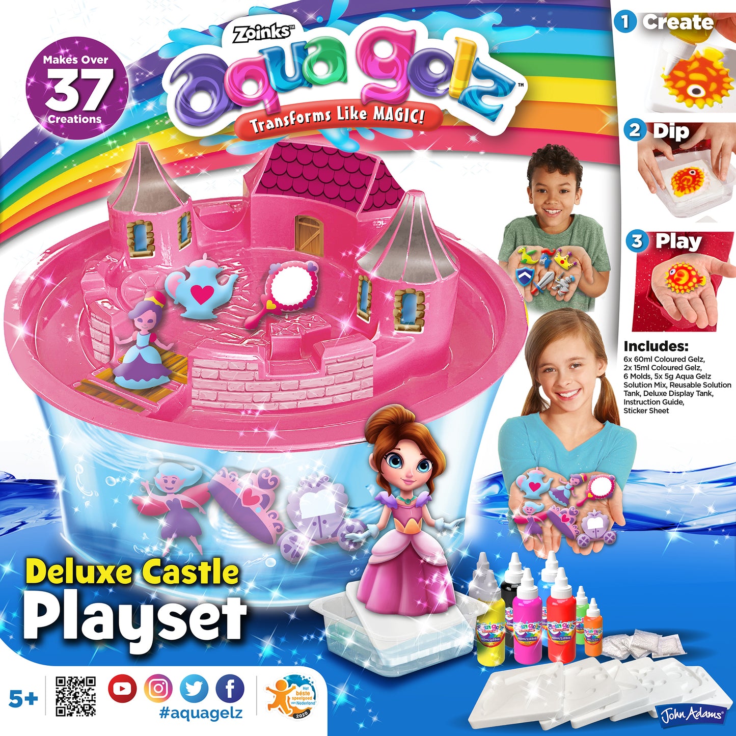 Aqua Gelz Deluxe Castle Playset – Squishy Kit for Kids