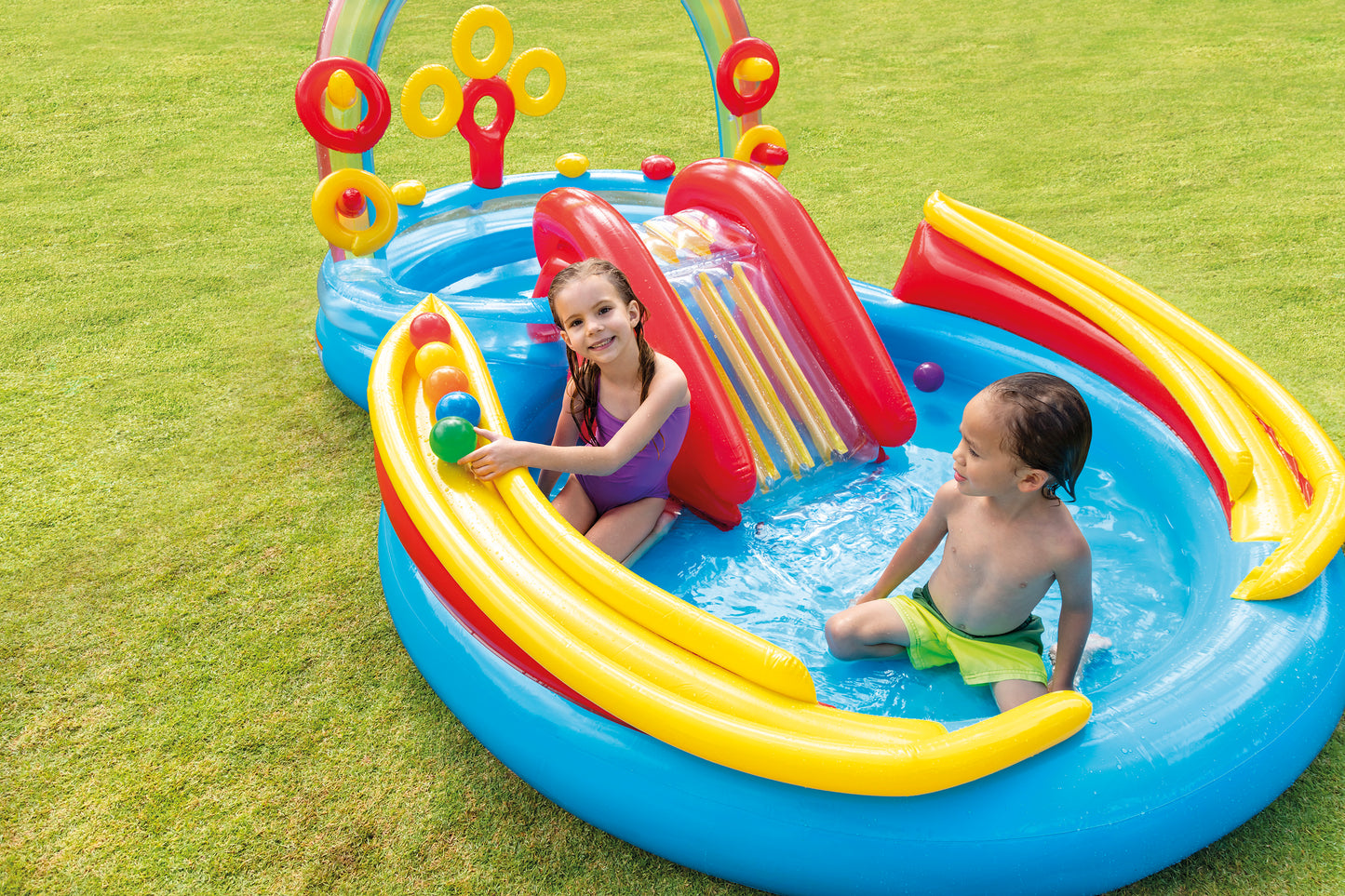 INTEX Inflatable Rainbow Ring Play Centre