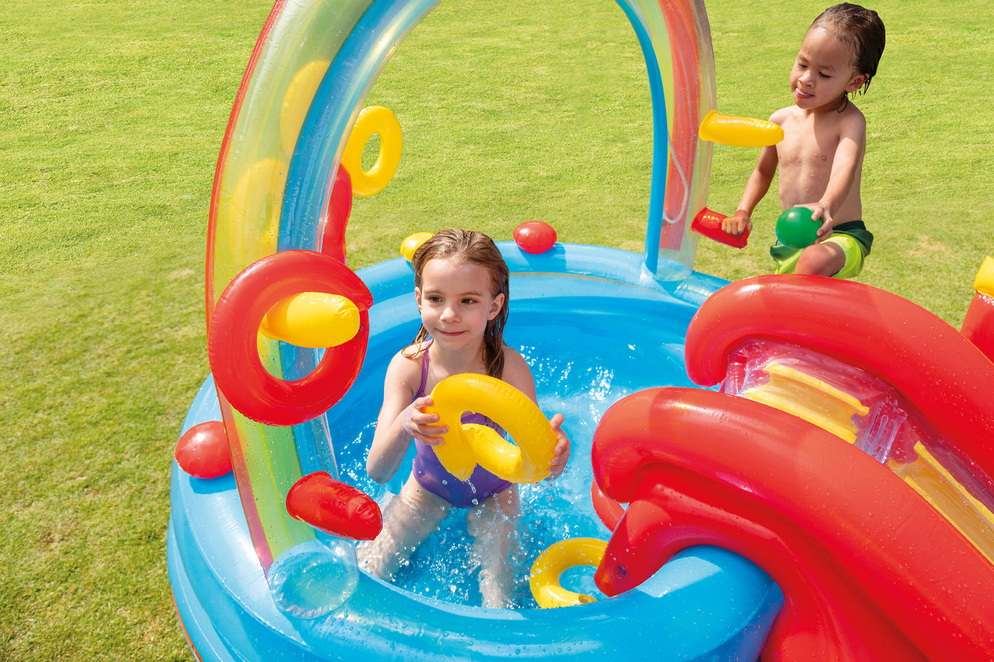 INTEX Inflatable Rainbow Ring Play Centre