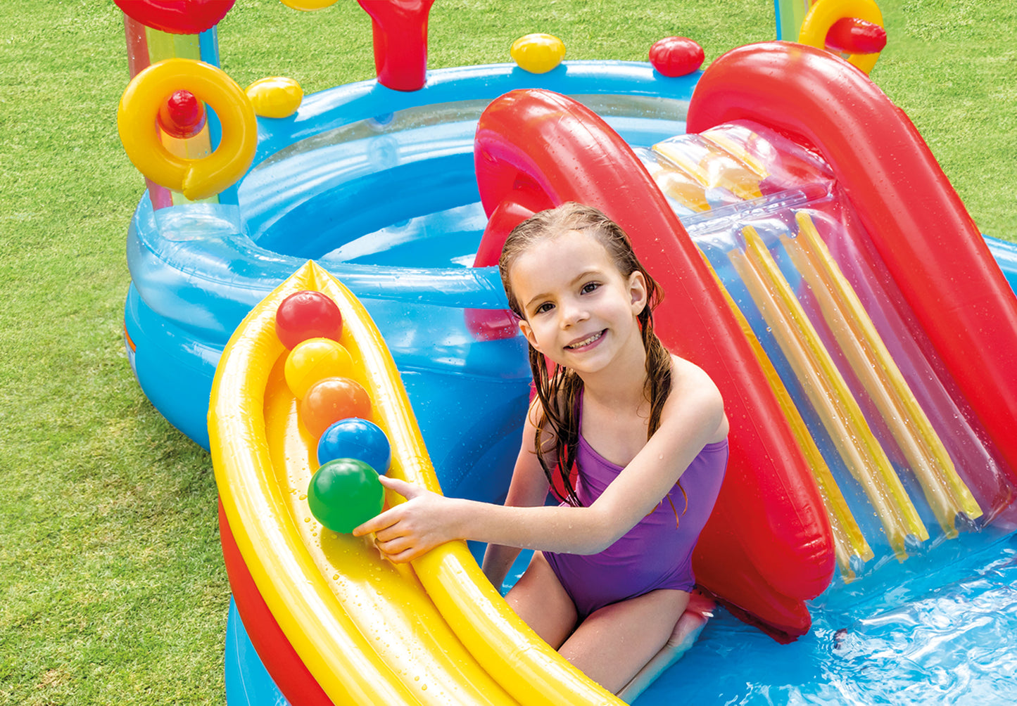 INTEX Inflatable Rainbow Ring Play Centre
