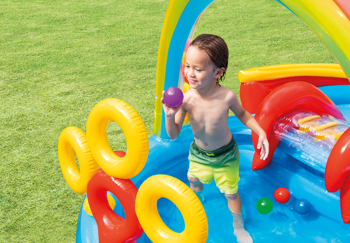INTEX Inflatable Rainbow Ring Play Centre