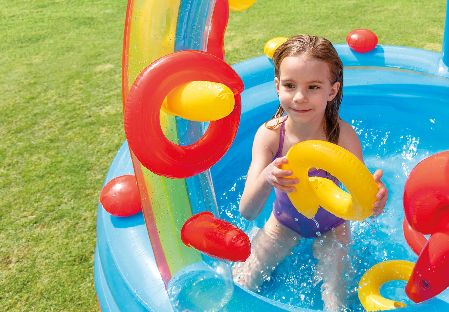 INTEX Inflatable Rainbow Ring Play Centre