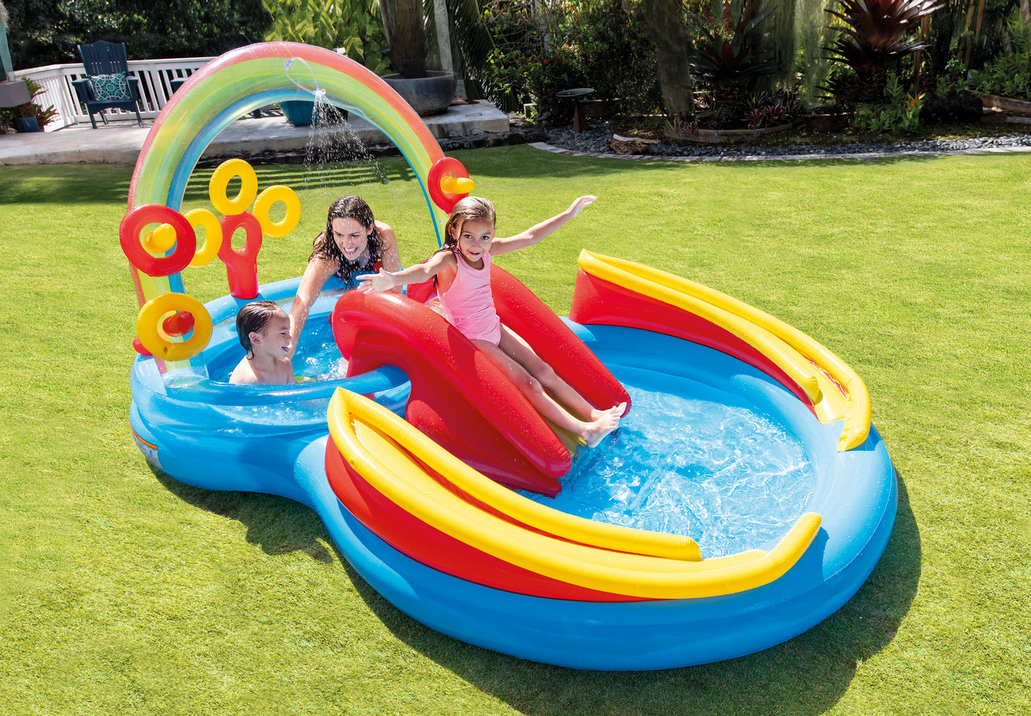 INTEX Inflatable Rainbow Ring Play Centre