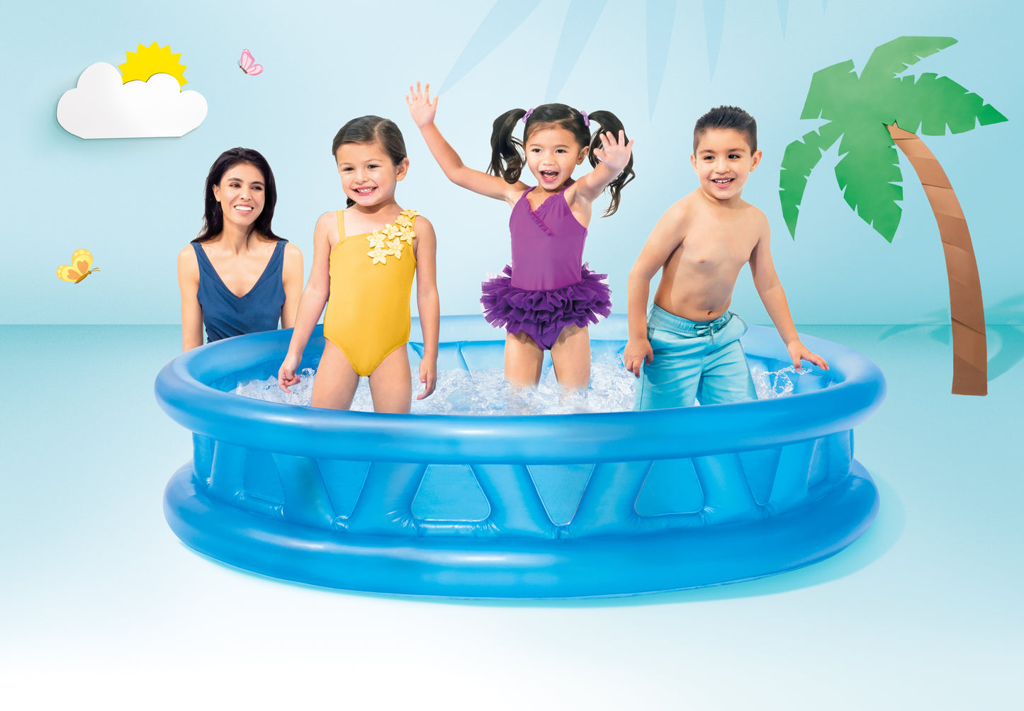 INTEX 74" Inflatable Soft Side Pool