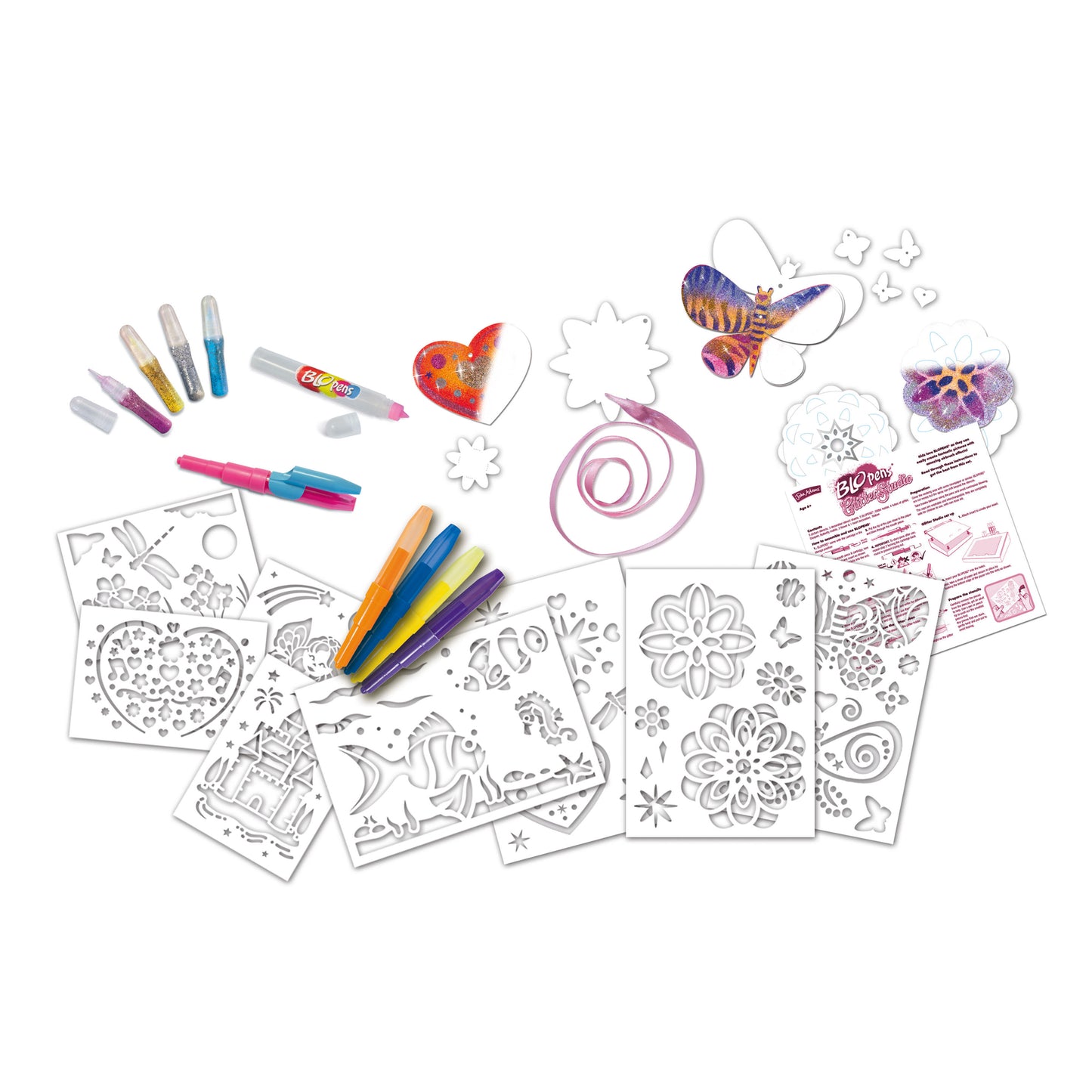 BLOPENS Glitter Studio – Sparkly Airbrush Craft Kit for Kids