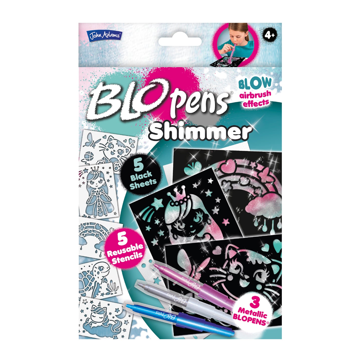 BLOPENS Shimmer – Metallic Airbrush Art Set for Kids