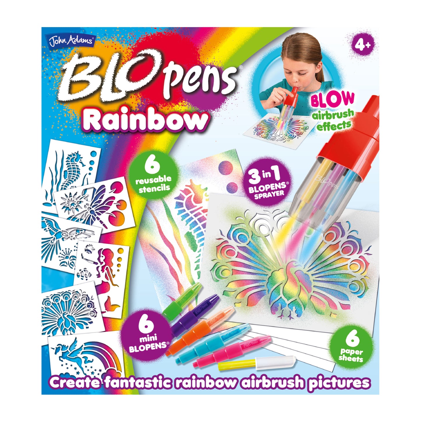 BLOPENS Rainbow – 3-in-1 Colour Blending Airbrush Kit