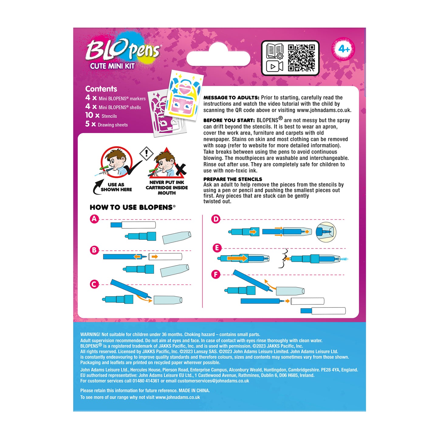 BLOPENS Cute Mini Kit – Sweet Airbrush Art Set for Kids
