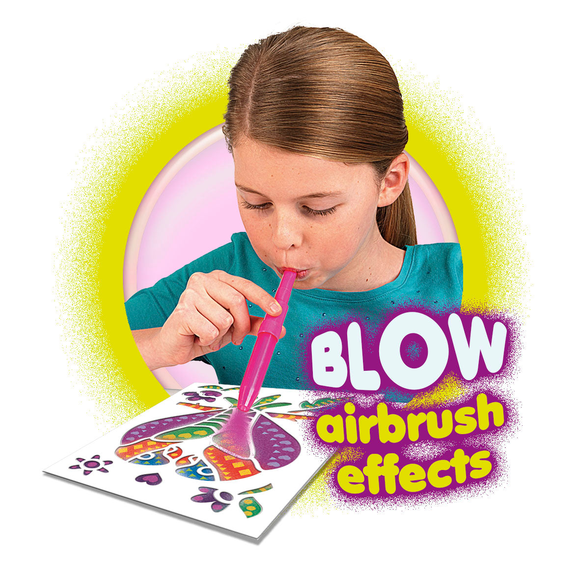 BLOPENS Stencil Magic – Colour-Changing Airbrush Art Kit