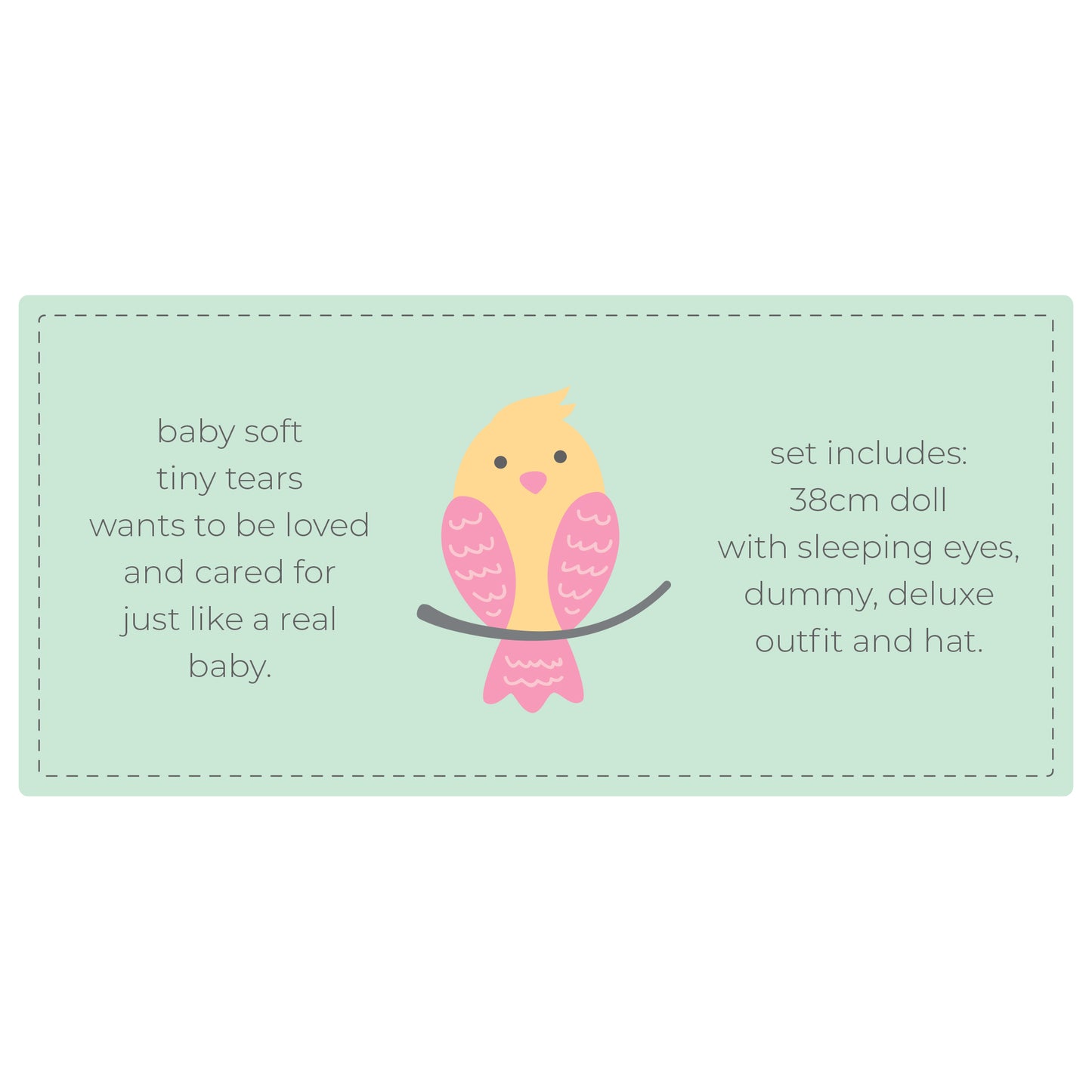 Tiny Tears Baby Soft 15" (38cm) Doll - Blue Outfit
