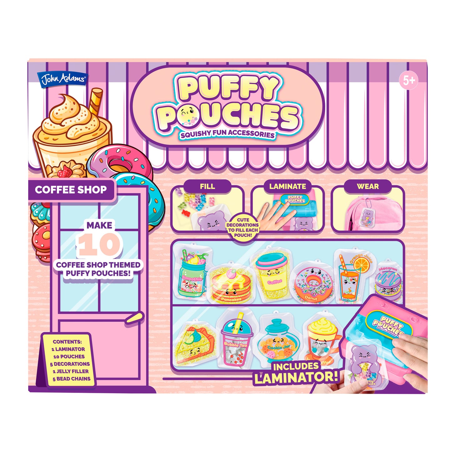 Puffy Pouches Themed Set - Coffee Shop