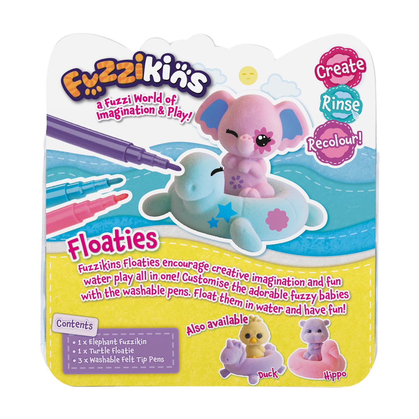 Fuzzikins Floaties Elephant/Turtle