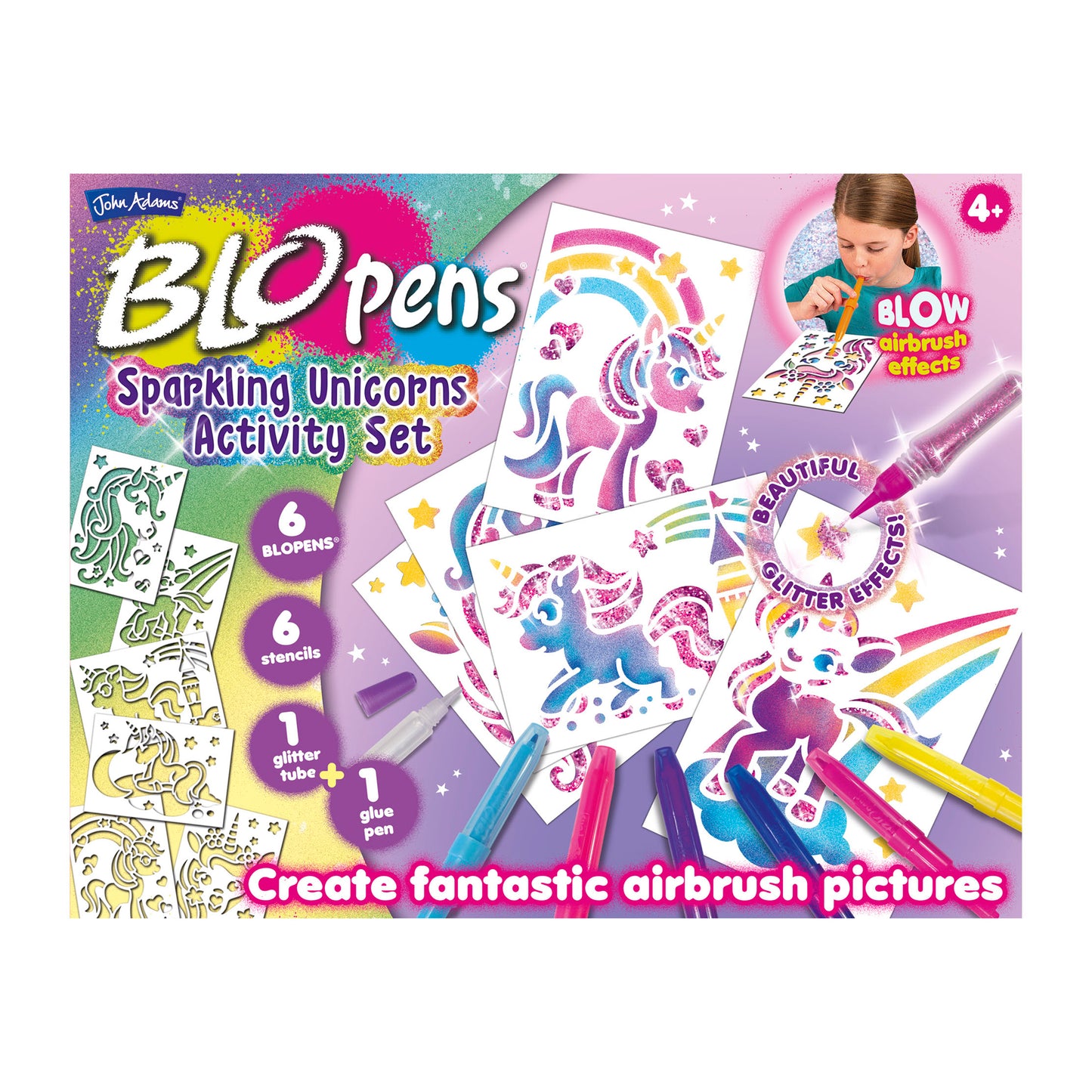 BLOPENS Sparkling Unicorns Activity Set – Glitter Fantasy Kit