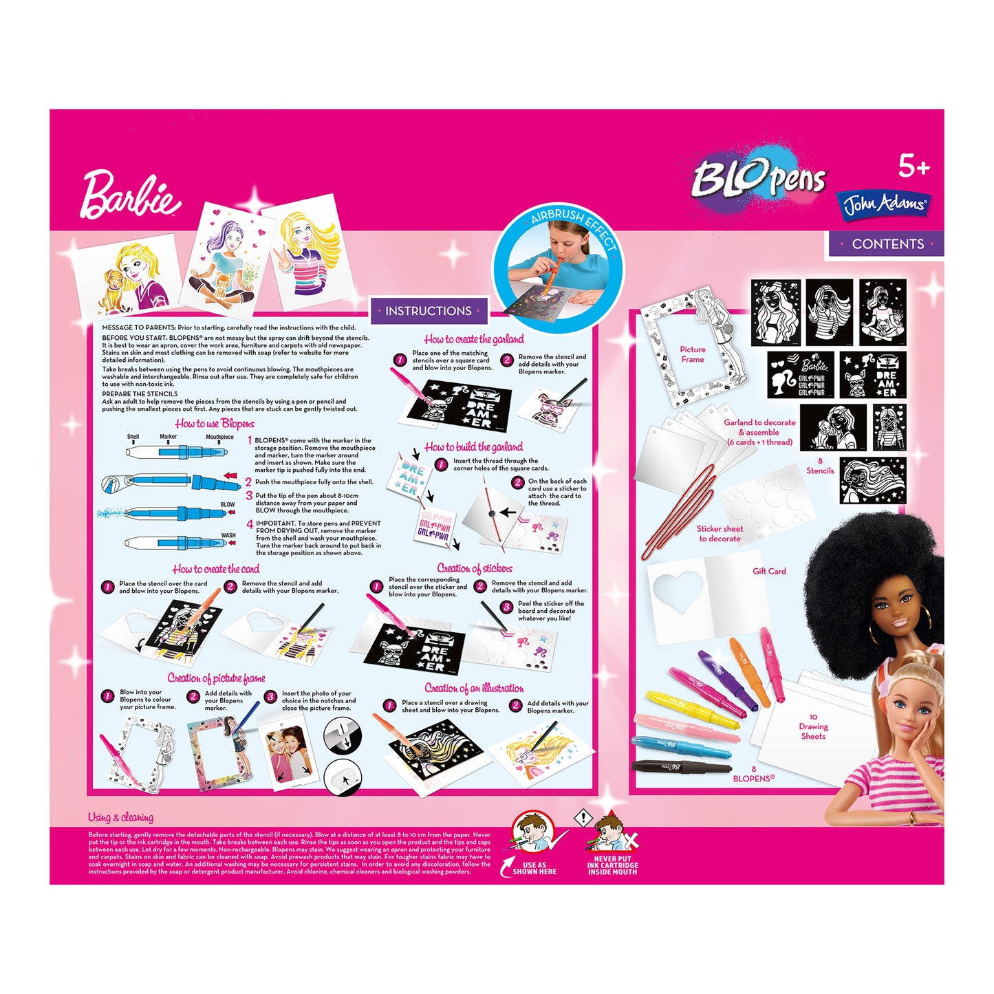 BLOPENS Barbie Activity Workshop – Creative Airbrush Craft Kit