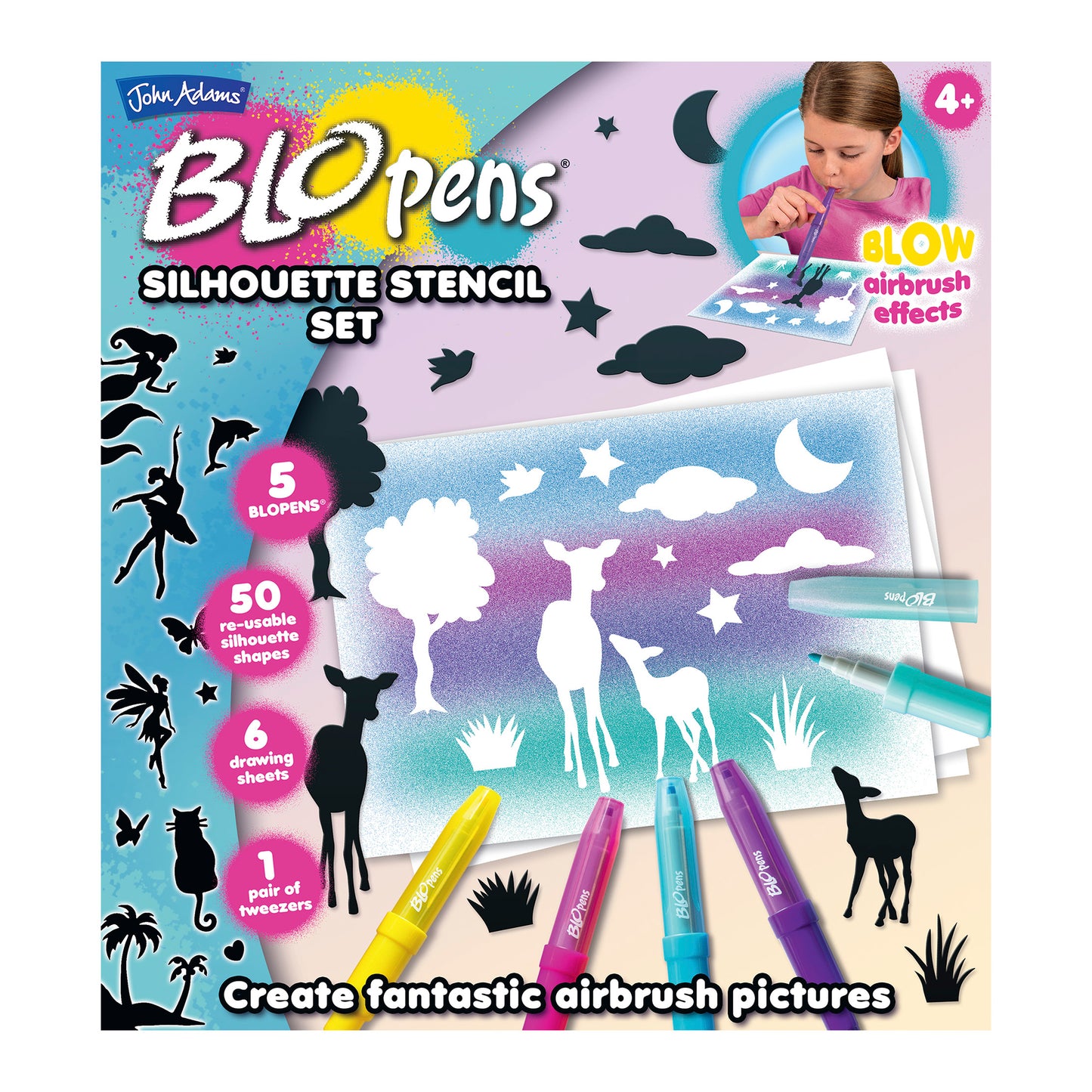 BLOPENS Silhouette Stencil Set – Airbrush Scene Creation Kit
