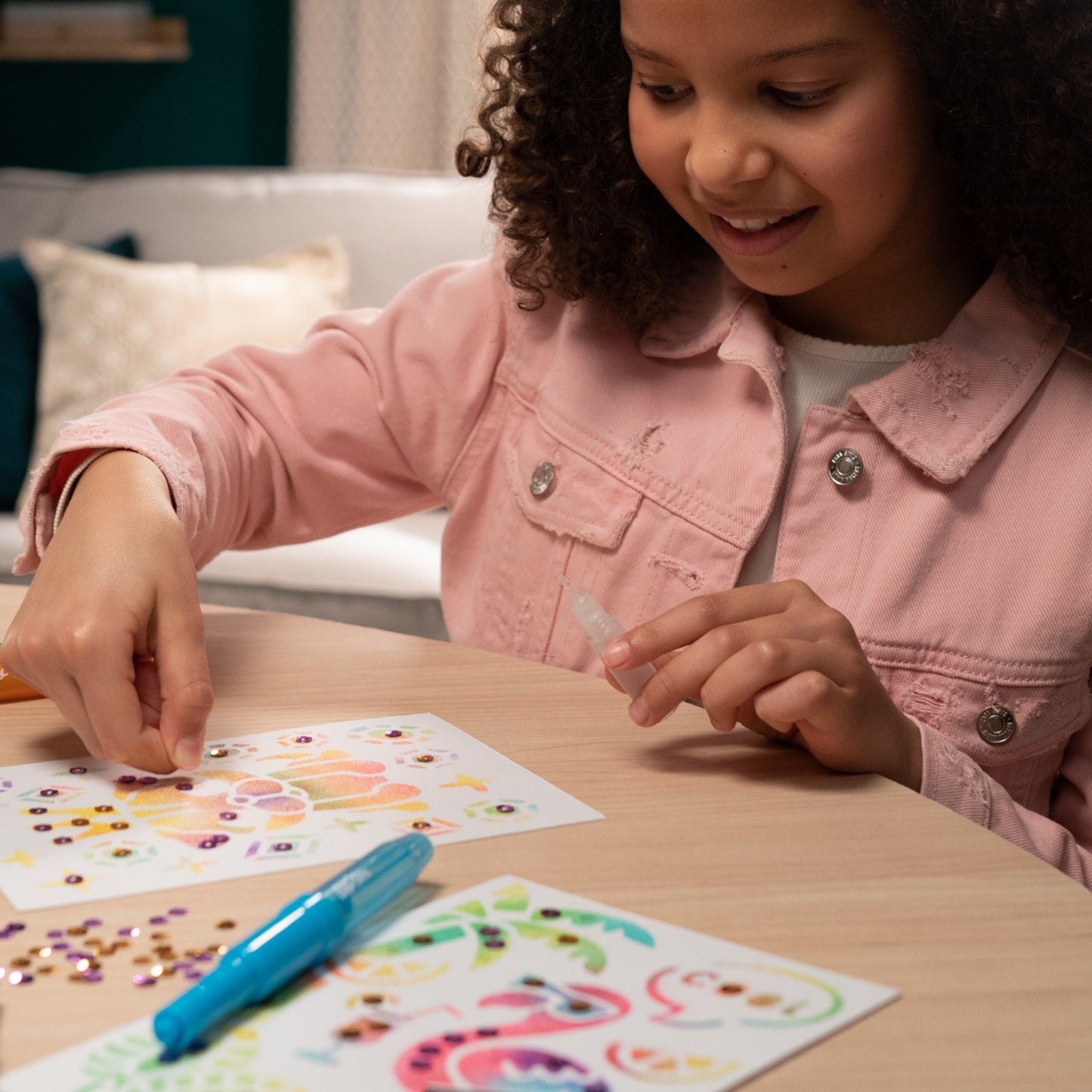 BLOPENS Sequins Activity Set – Sparkly Airbrush Art for Kids
