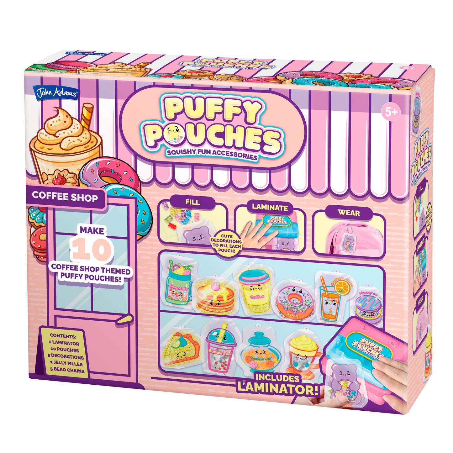 Puffy Pouches Themed Set - Coffee Shop