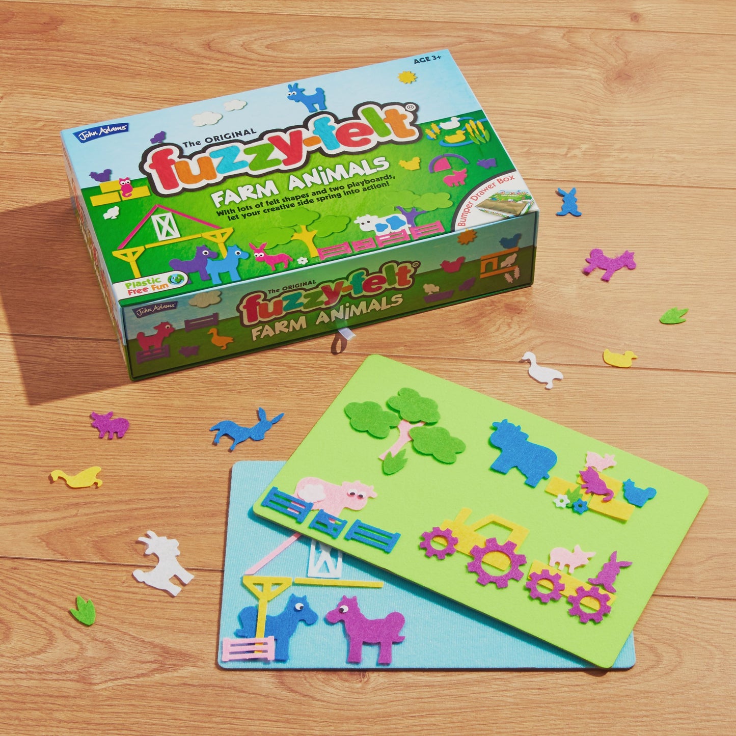 Fuzzy-Felt Farm Animals Drawer Set