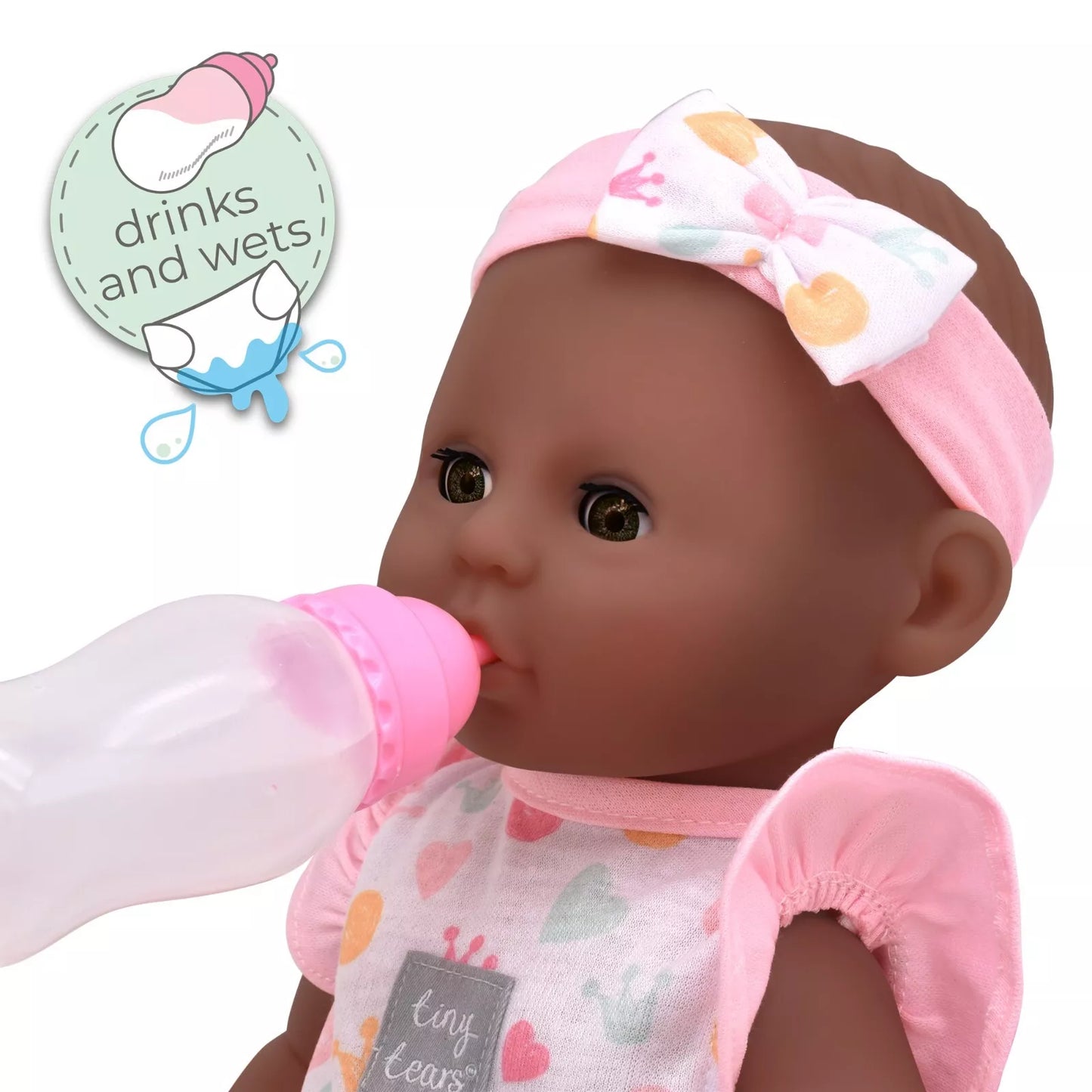 Tiny Tears Classic Crying and Wetting Doll 15" (38cm) - Black