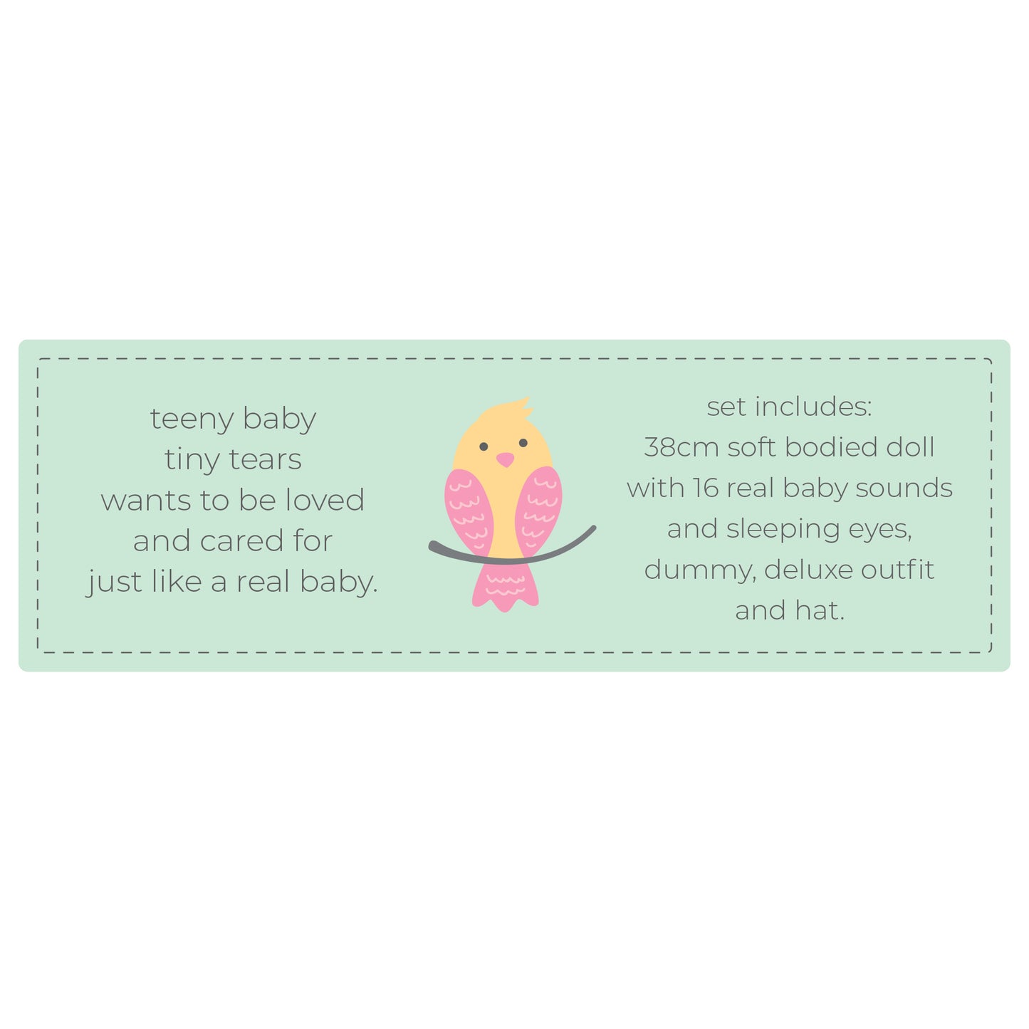 Tiny Tears 15" (38cm) Baby Soft Doll with 16 sounds - White